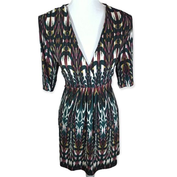 MASSEYS GREEN, WHITE, & PINK DRESS SZ.XL EUC - Picture 1 of 8